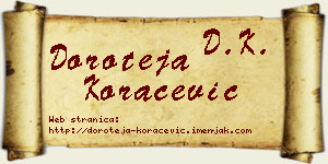 Doroteja Koraćević vizit kartica